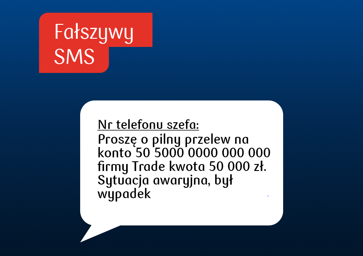 przykładowa niebezpieczna wiadomość SMS - PKO Bank Polski