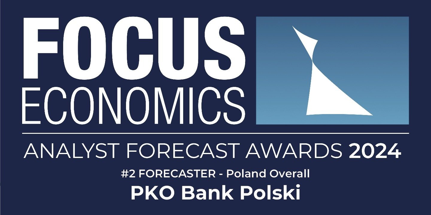 Grafika Ekonomiści PKO Banku Polskiego na podium Analyst Forecast Awards 2024 FocusEconomics